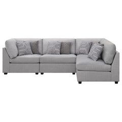 Cambria 4-piece Upholstered Modular Sectional Sofa Grey