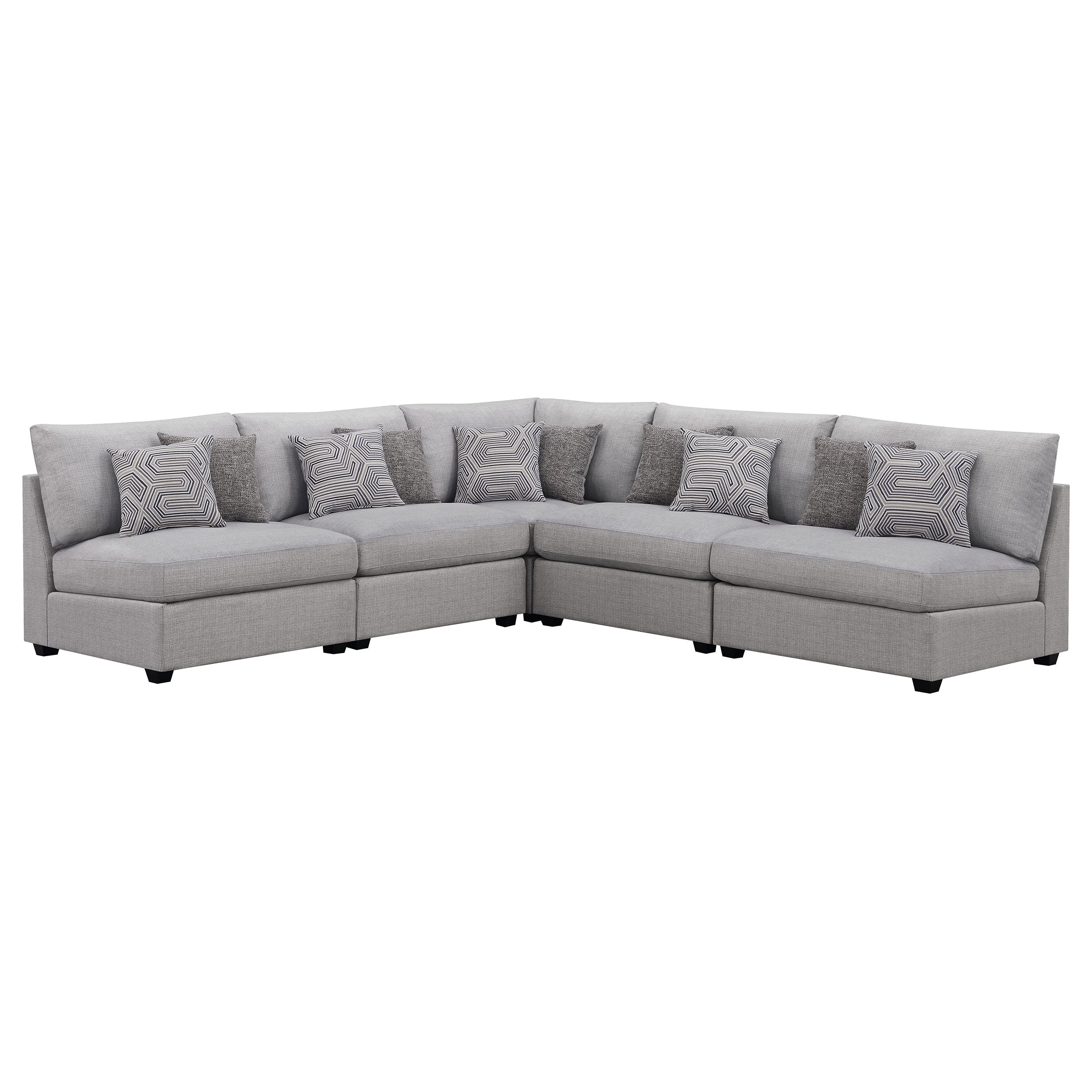 Orleans Furniture - Coaster - Cambria 5-piece Upholstered Modular Sectional Sofa Grey - 551511-S5A