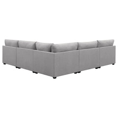 Cambria 5-piece Upholstered Modular Sectional Sofa Grey