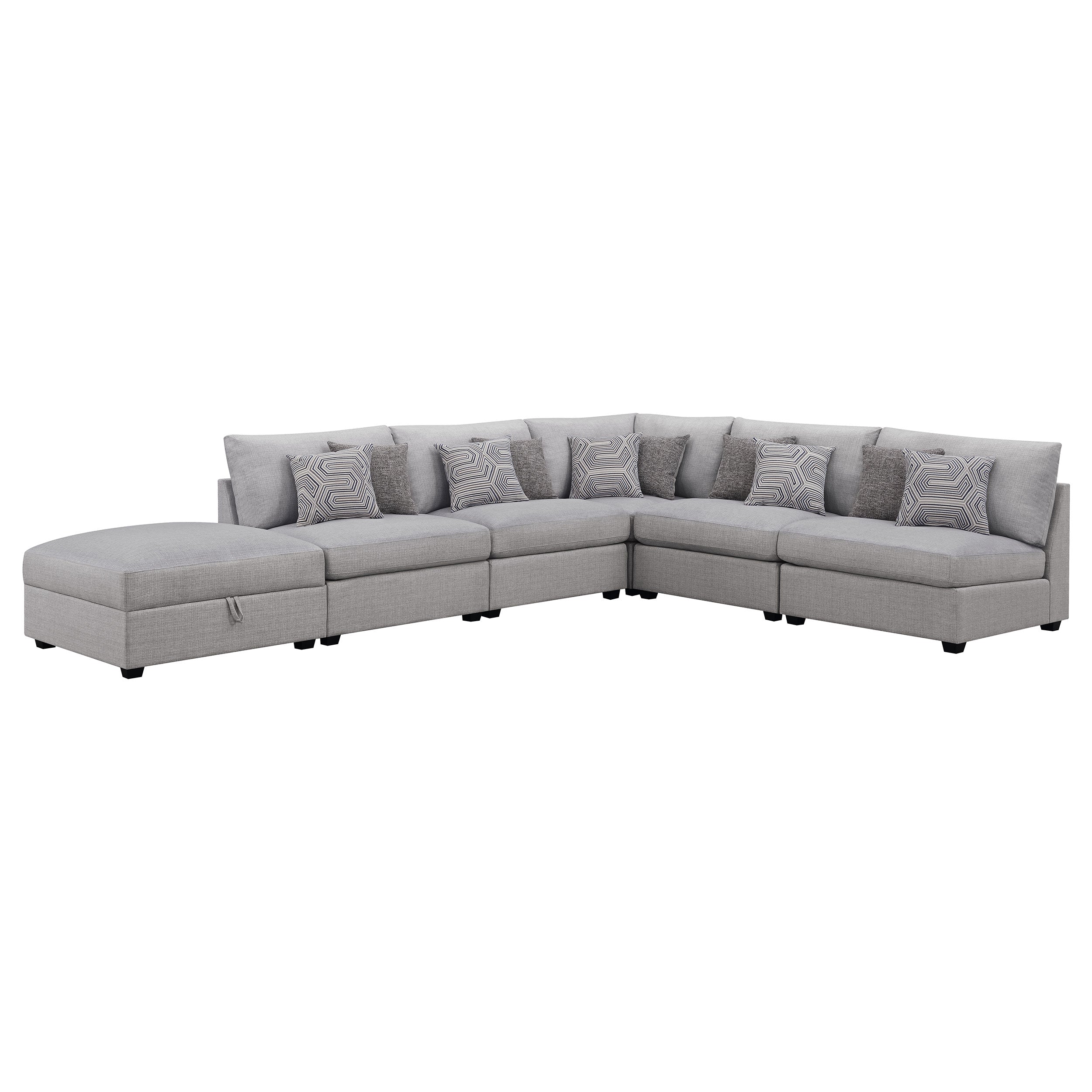 Orleans Furniture - Coaster - Cambria 6-piece Upholstered Modular Sectional Sofa Grey - 551511-S6A