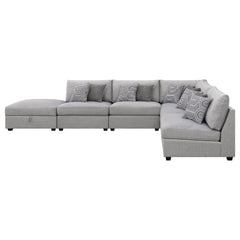 Cambria 6-piece Upholstered Modular Sectional Sofa Grey