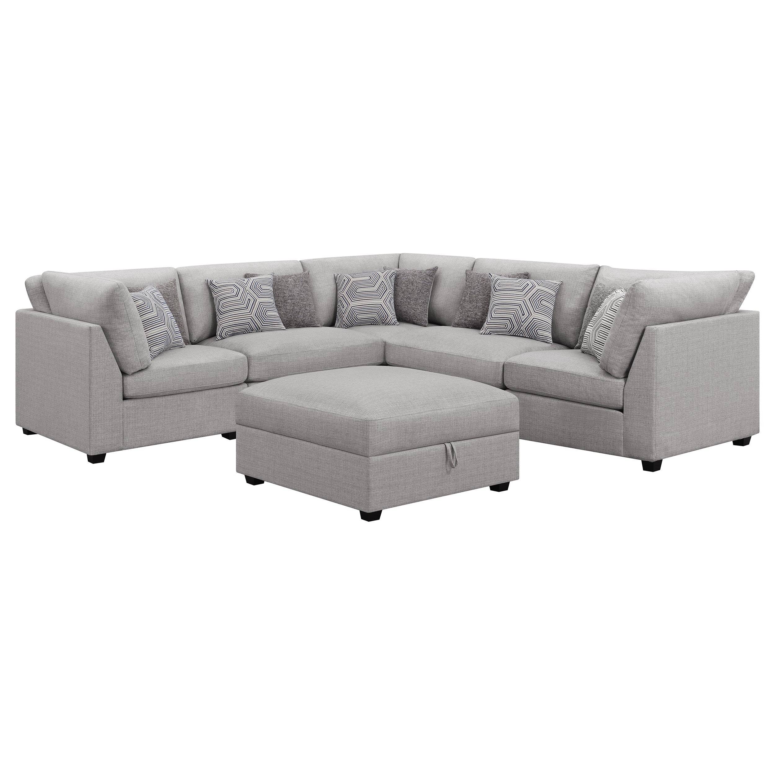 Orleans Furniture - Coaster - Cambria 6-piece Upholstered Modular Sectional Sofa Grey - 551511-S6B