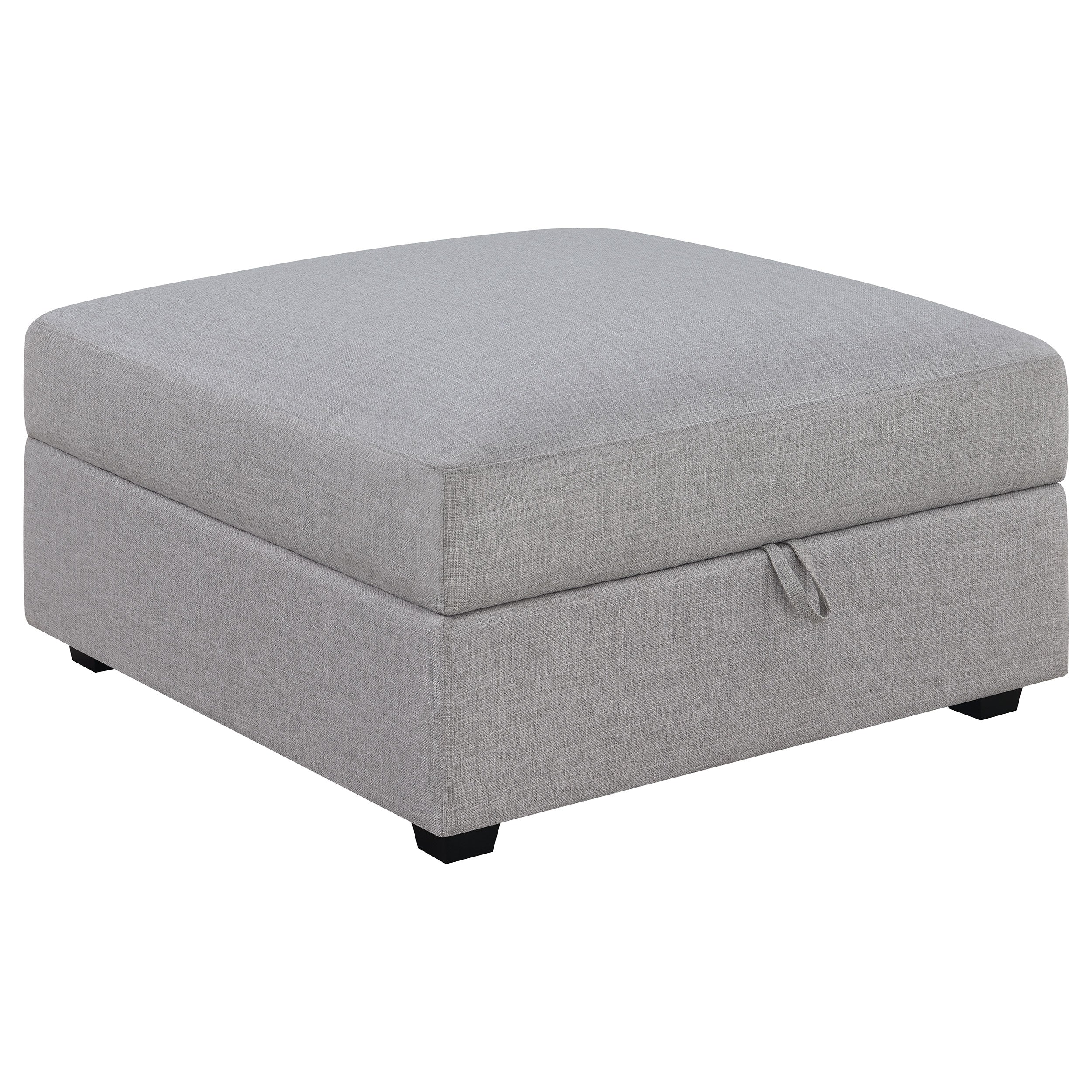 Orleans Furniture - Coaster - Cambria Square Upholstered Storage Ottoman Grey - 551513