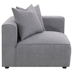 Orleans Furniture - Coaster - Jennifer Upholstered Corner Chair Grey - 551595