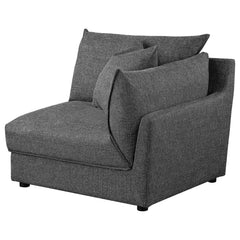 Orleans Furniture - Coaster - Sasha Upholstered RAF Chair Barely Black - 551684RAF