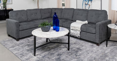 Orleans Furniture - Coaster - Georgina 4-piece Upholstered Modular Sectional Steel Grey - 551701-SET