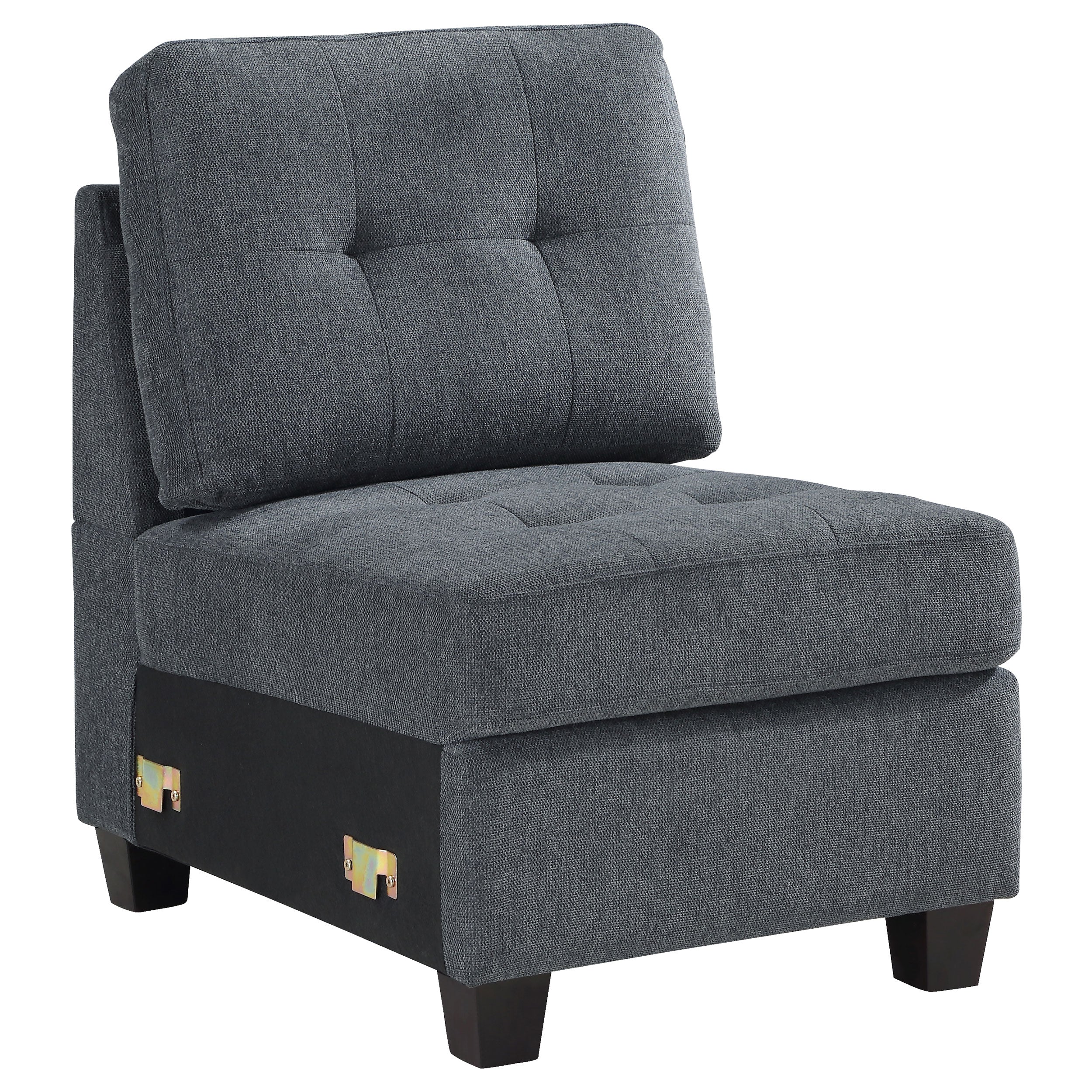 Orleans Furniture - Coaster - Georgina Upholstered Armless Chair Steel Grey - 551701