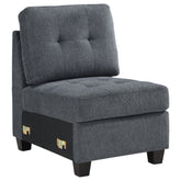 Orleans Furniture - Coaster - Georgina Upholstered Armless Chair Steel Grey - 551701