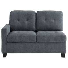Georgina Upholstered LAF Loveseat Steel Grey