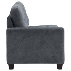 Georgina Upholstered LAF Loveseat Steel Grey