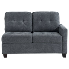 Georgina Upholstered RAF Loveseat Steel Grey