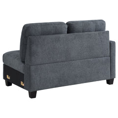 Georgina Upholstered RAF Loveseat Steel Grey