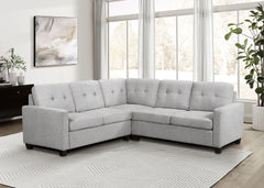Orleans Furniture - Coaster - Georgina 3-piece Upholstered Sectional Sofa Steel Beige - 551705-SETA