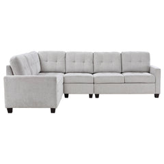 Georgina 4-piece Upholstered Modular Sectional Sofa Beige