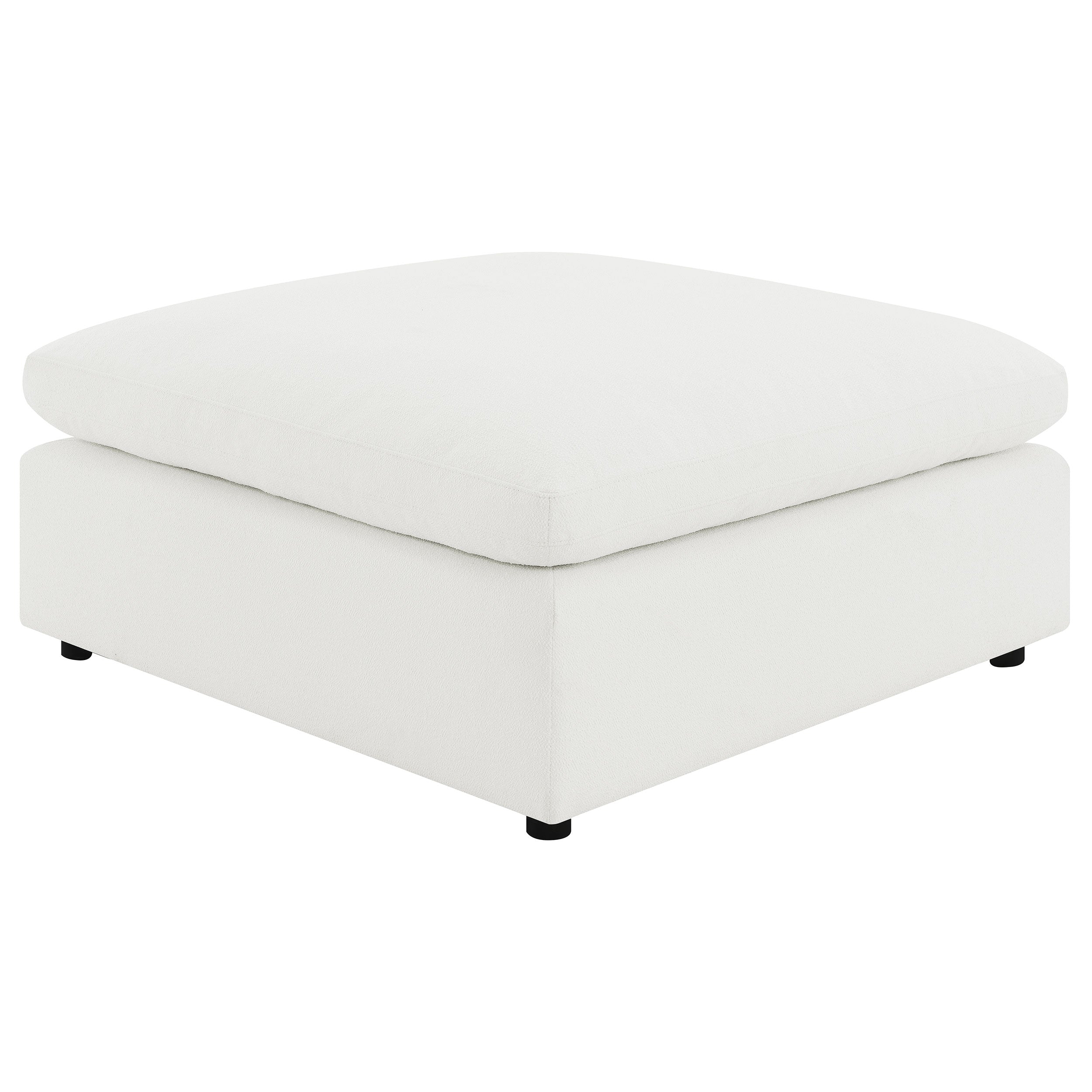 Orleans Furniture - Coaster - Raleigh Boucle Upholstered Ottoman Ivory - 551753