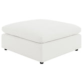 Orleans Furniture - Coaster - Raleigh Boucle Upholstered Ottoman Ivory - 551753