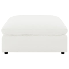 Raleigh Boucle Upholstered Ottoman Ivory
