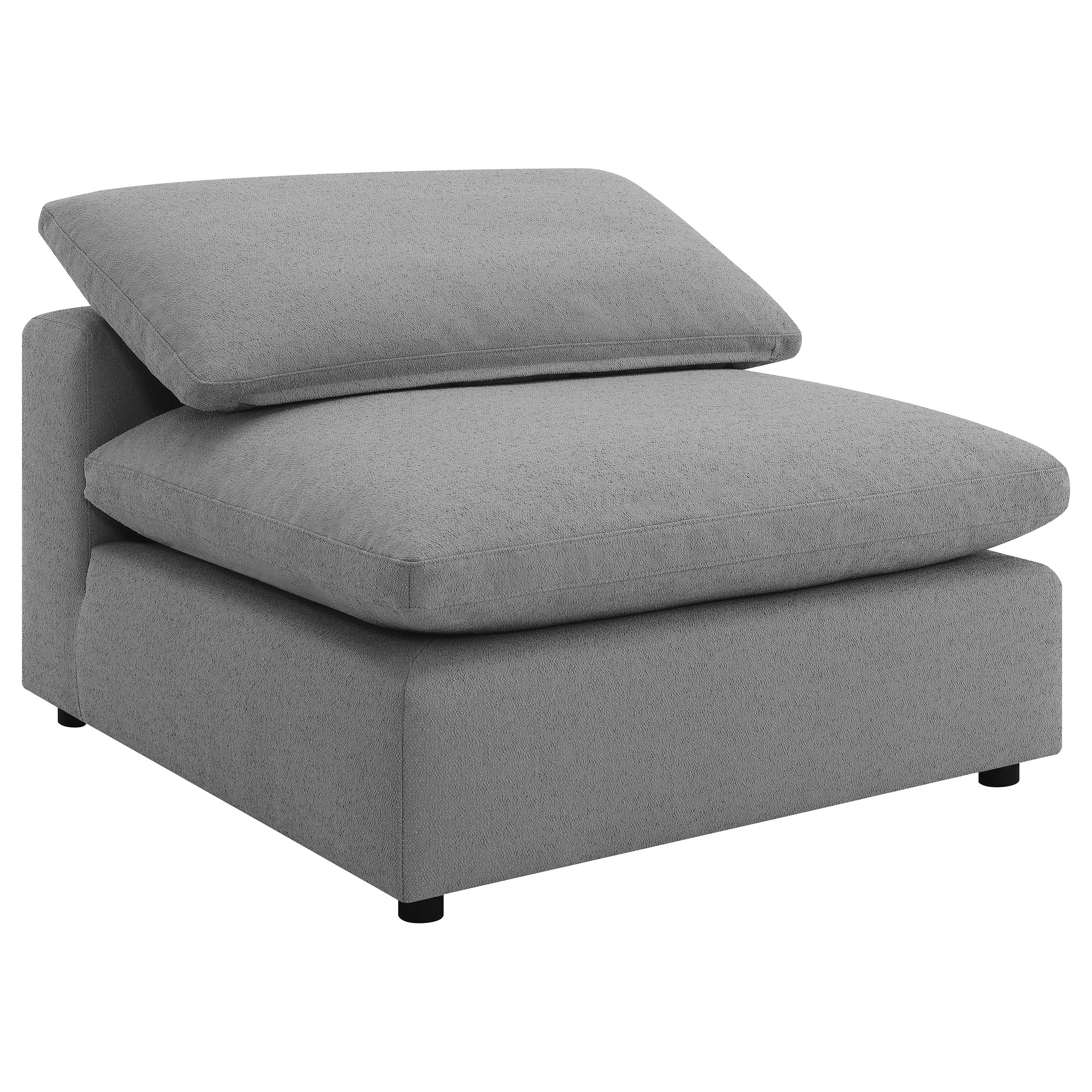 Orleans Furniture - Coaster - Raleigh Boucle Upholstered Armless Chair Grey - 551754