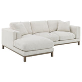 Orleans Furniture - Coaster - Geneva Boucle Upholstered Sectional Chaise Sofa Sand - 551777