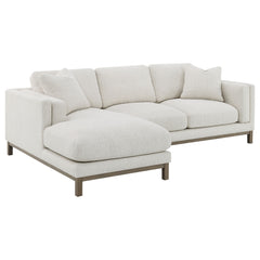 Orleans Furniture - Coaster - Geneva Boucle Upholstered Sectional Chaise Sofa Sand - 551777