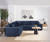 Orleans Furniture - Coaster - Atlantic 5-piece Upholstered Modular Sectional Sofa Blue - 551821-SETB