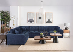 Orleans Furniture - Coaster - Atlantic 6-piece Upholstered Modular Sectional Sofa Blue - 551821-SETC
