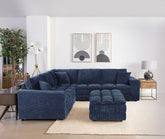 Orleans Furniture - Coaster - Atlantic 6-piece Upholstered Modular Sectional Sofa Blue - 551821-SET