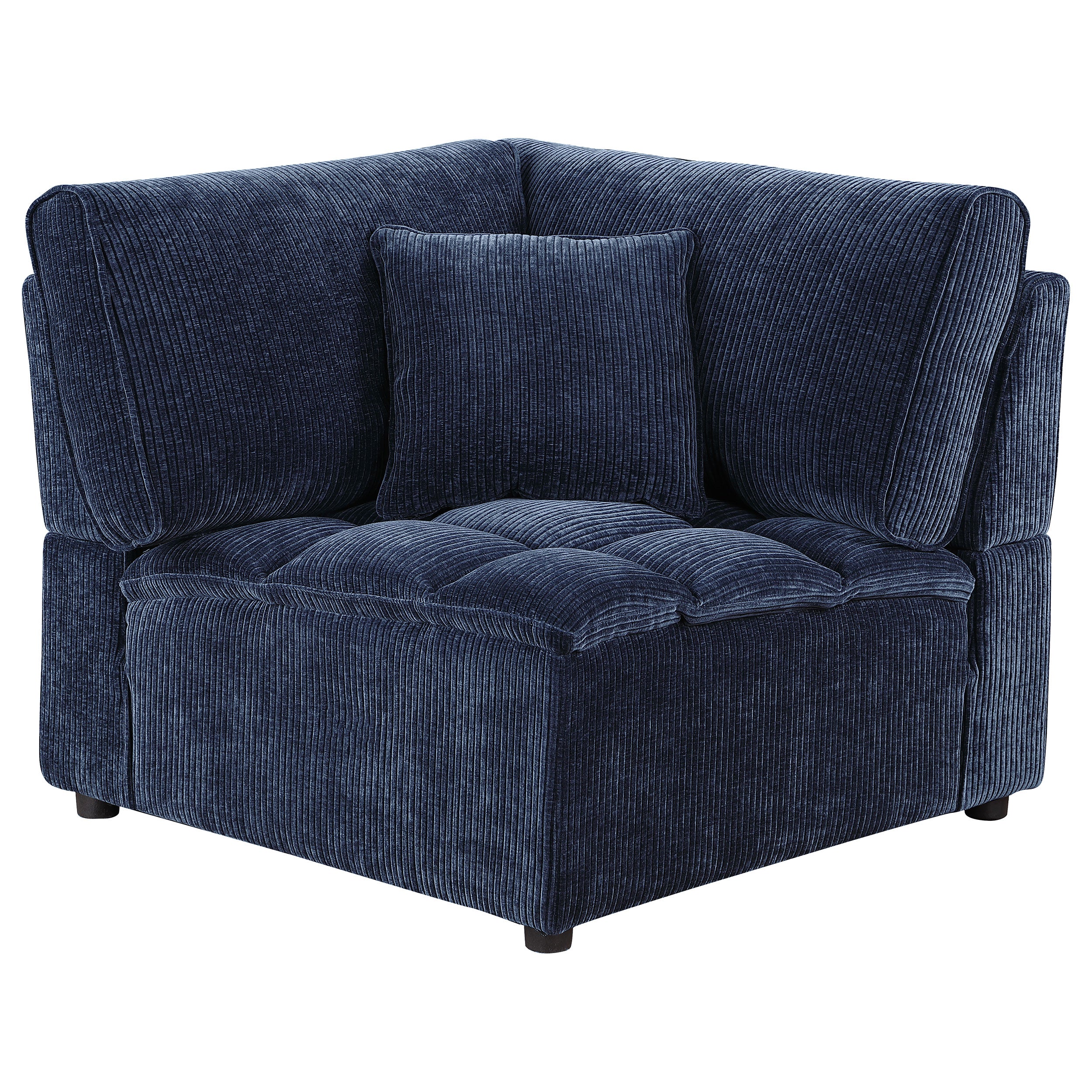 Orleans Furniture - Coaster - Atlantic Corduroy Upholstered Corner Chair Blue - 551822