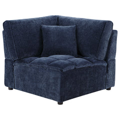 Orleans Furniture - Coaster - Atlantic Corduroy Upholstered Corner Chair Blue - 551822
