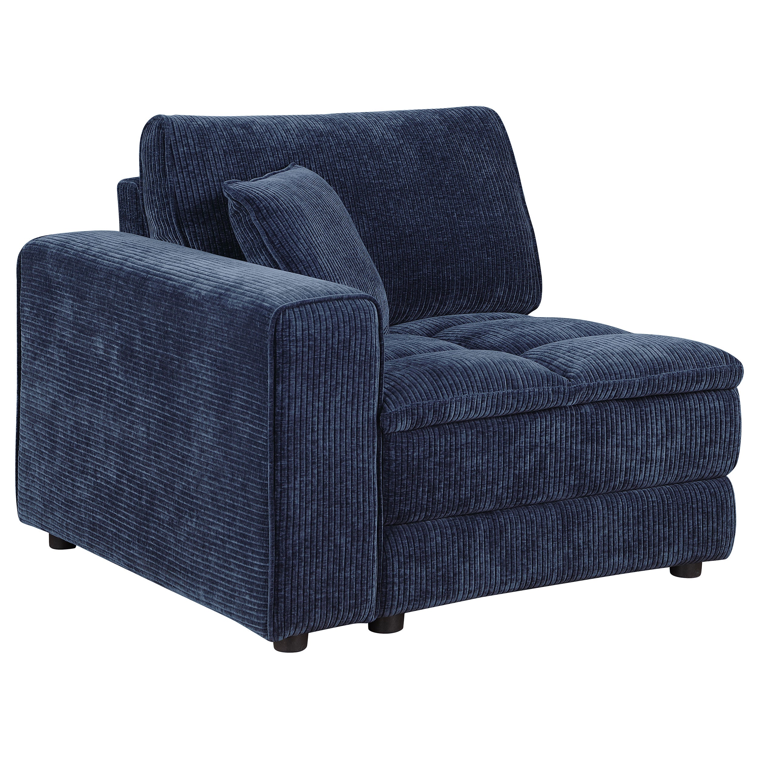 Orleans Furniture - Coaster - Atlantic Corduroy Upholstered LAF Arm Chair Blue - 551824LAF