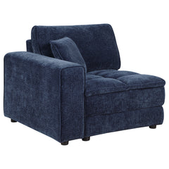 Orleans Furniture - Coaster - Atlantic Corduroy Upholstered LAF Arm Chair Blue - 551824LAF