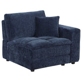 Orleans Furniture - Coaster - Atlantic Corduroy Upholstered RAF Arm Chair Blue - 551824RAF