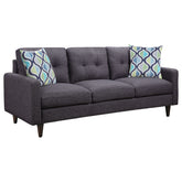 Orleans Furniture - Coaster - Watsonville Upholstered Track Arm Tufted Sofa Grey - 552001
