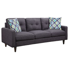 Orleans Furniture - Coaster - Watsonville Upholstered Track Arm Tufted Sofa Grey - 552001