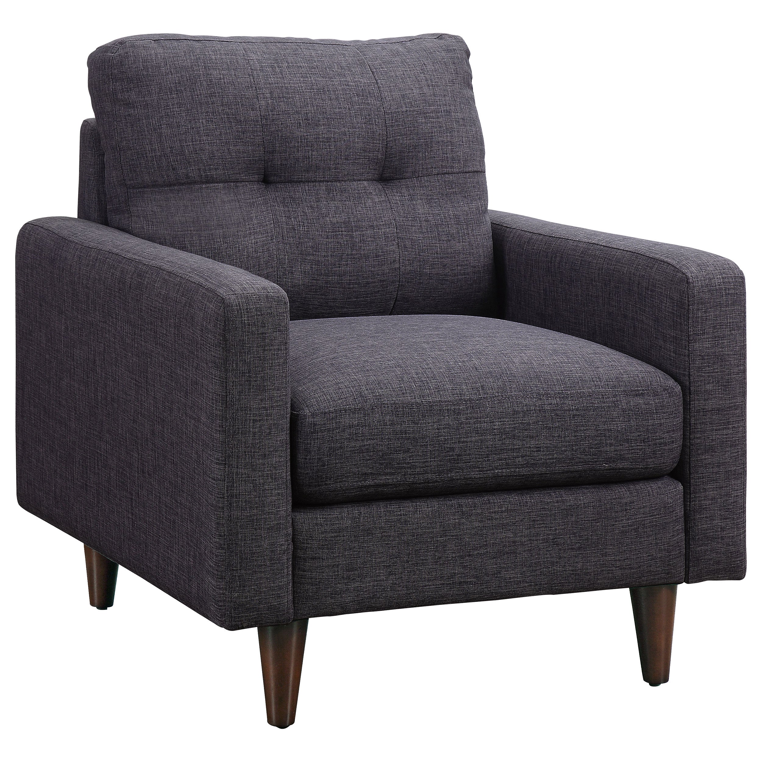 Orleans Furniture - Coaster - Watsonville Upholstered Track Arm Tufted Accent Chair Grey - 552003