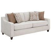 Orleans Furniture - Coaster - Christine Upholstered Sloped Arm Sofa Beige - 552061