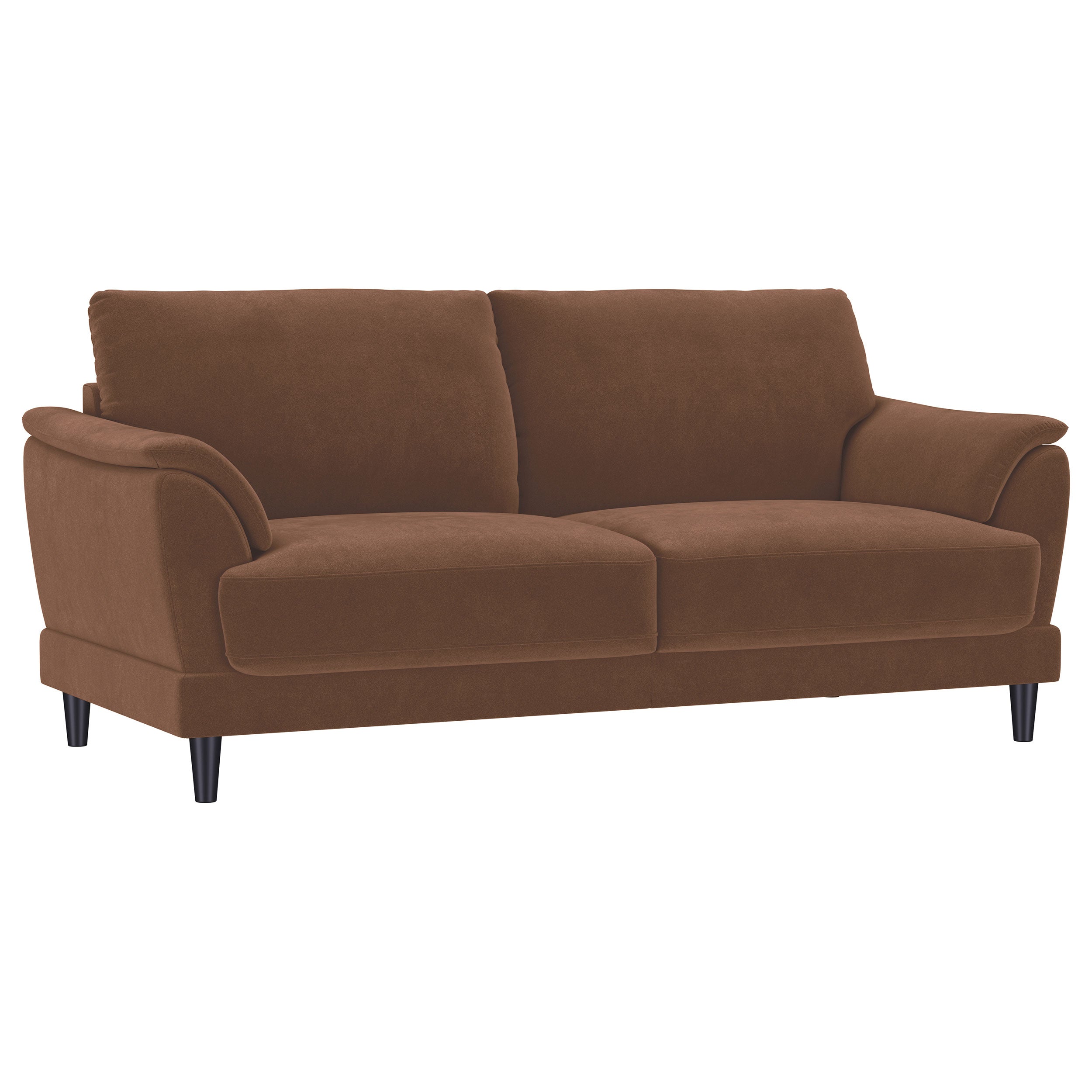 Orleans Furniture - Coaster - Selma Velvet Upholstered Crescent Arm Sofa Rust - 552101