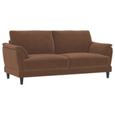 Orleans Furniture - Coaster - Selma Velvet Upholstered Crescent Arm Sofa Rust - 552101