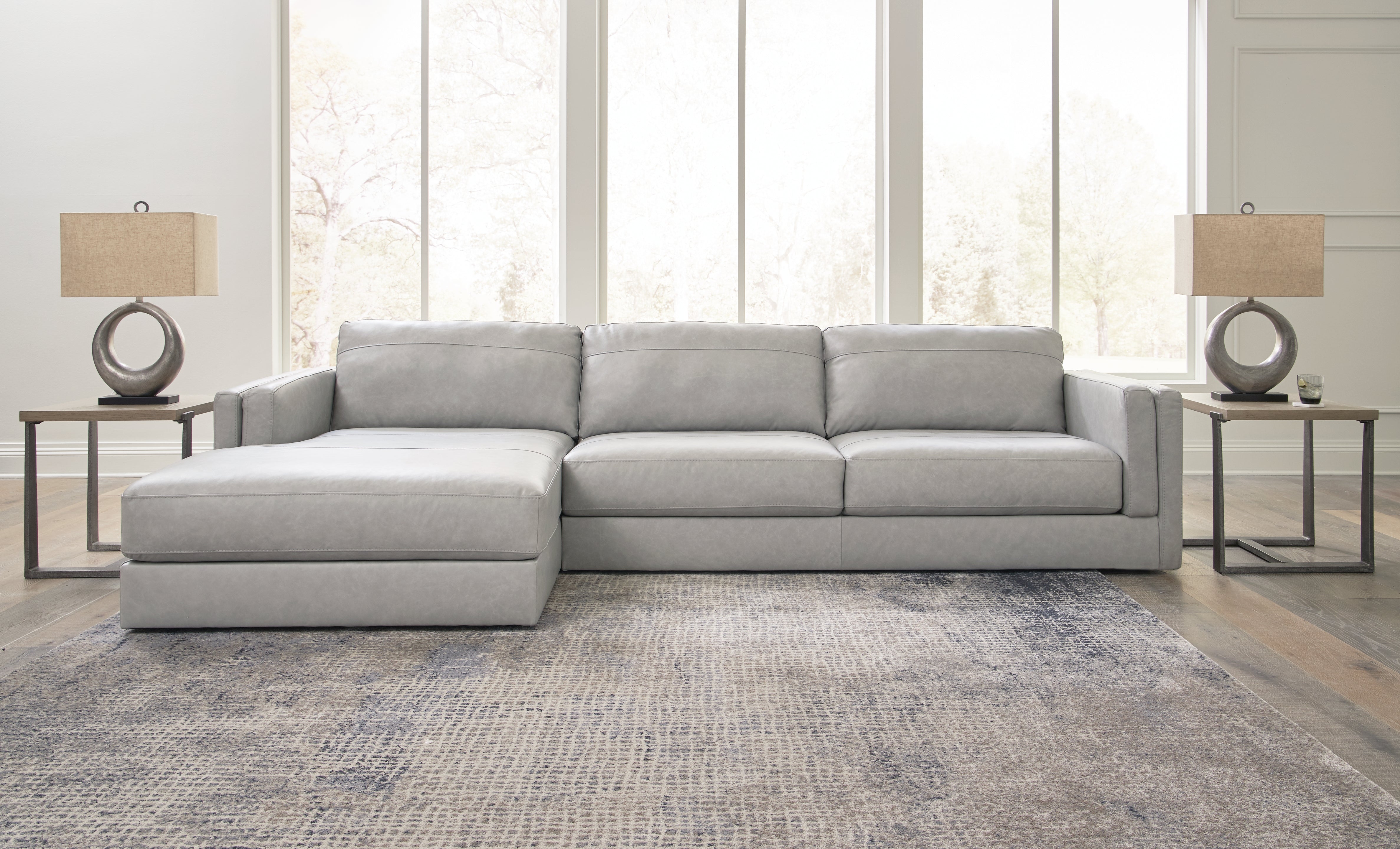 Orleans Furniture - Ashley Furniture - Amiata Sectional - LAF Corner Chaise / Glacier - 5740416