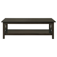 Rachelle 3-piece Rectangular Coffee Table Set Deep Merlot