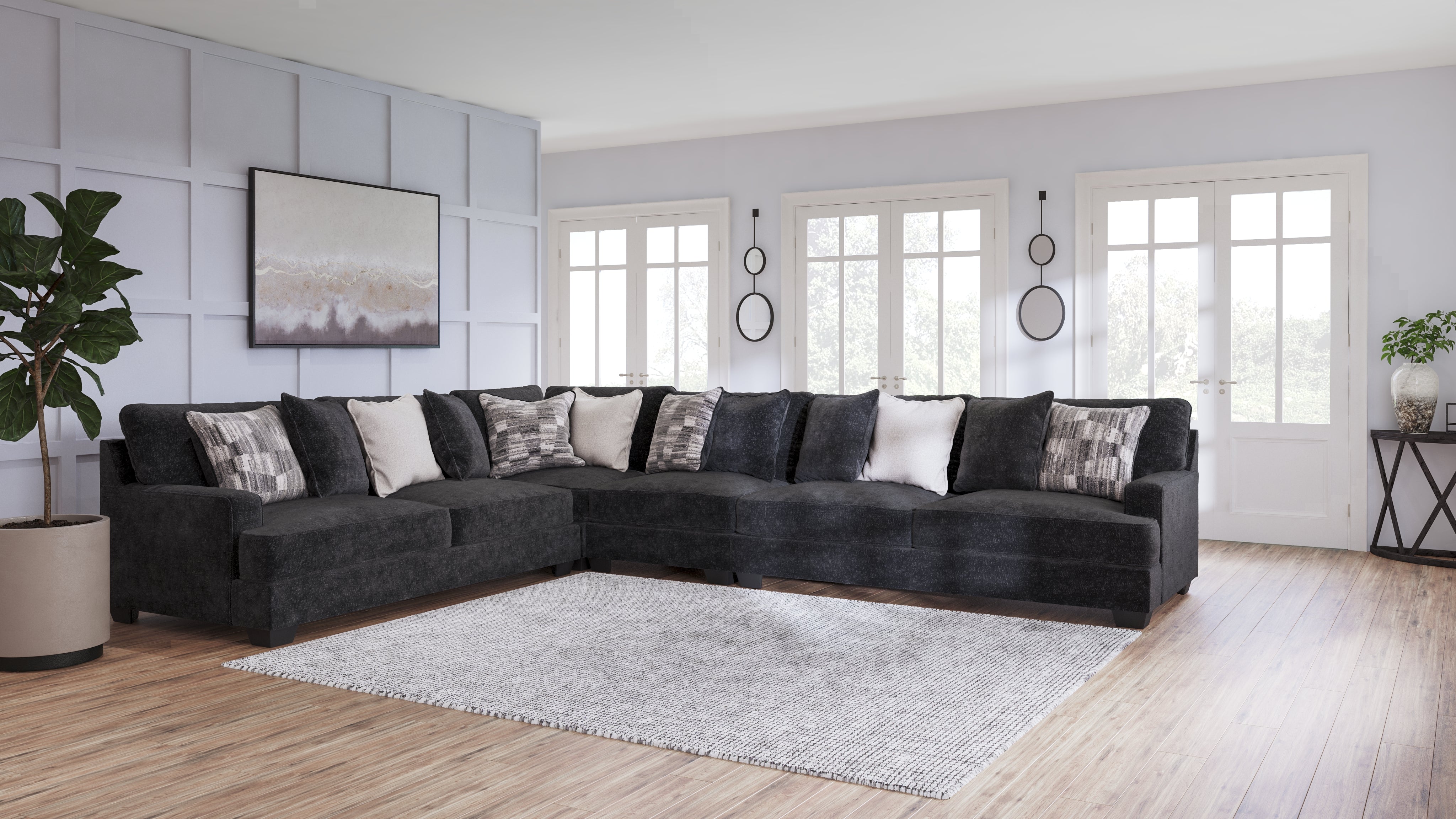 Orleans Furniture - Ashley Furniture - Lavernett Sectional - LAF 3-Piece Sectional / Charcoal - 59603S1