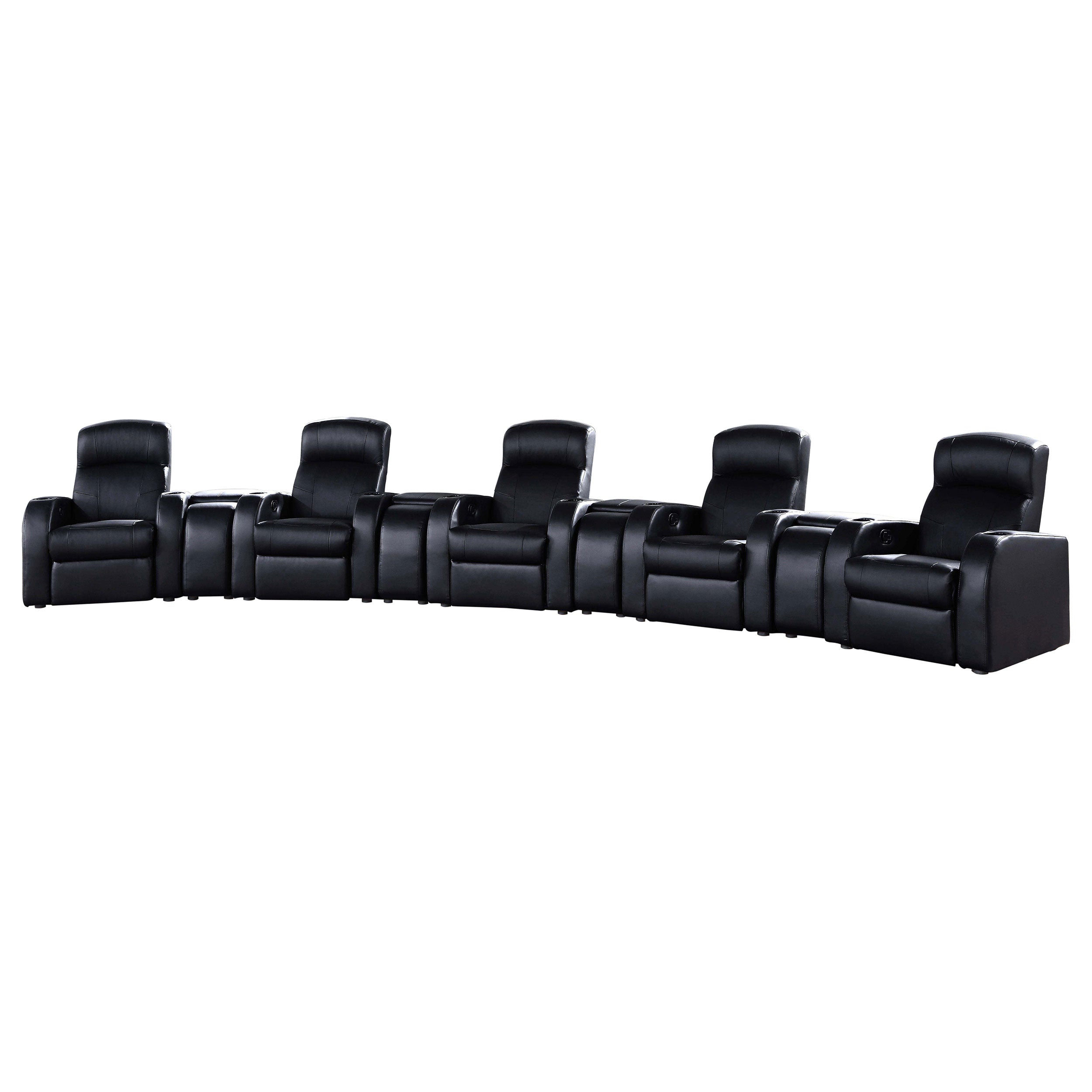 Orleans Furniture - Coaster - Cyrus 9-piece Upholstered Home Theater Seating - 600001-S5A