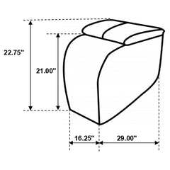 Cyrus Upholstered Home Theater Storage Wedge Console Black