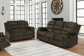 Orleans Furniture - Coaster - Rodman 2-piece Upholstered Reclining Sofa Set Olive Brown - 601881-S2
