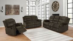 Orleans Furniture - Coaster - Rodman 3-piece Upholstered Reclining Sofa Set Olive Brown - 601881-S3