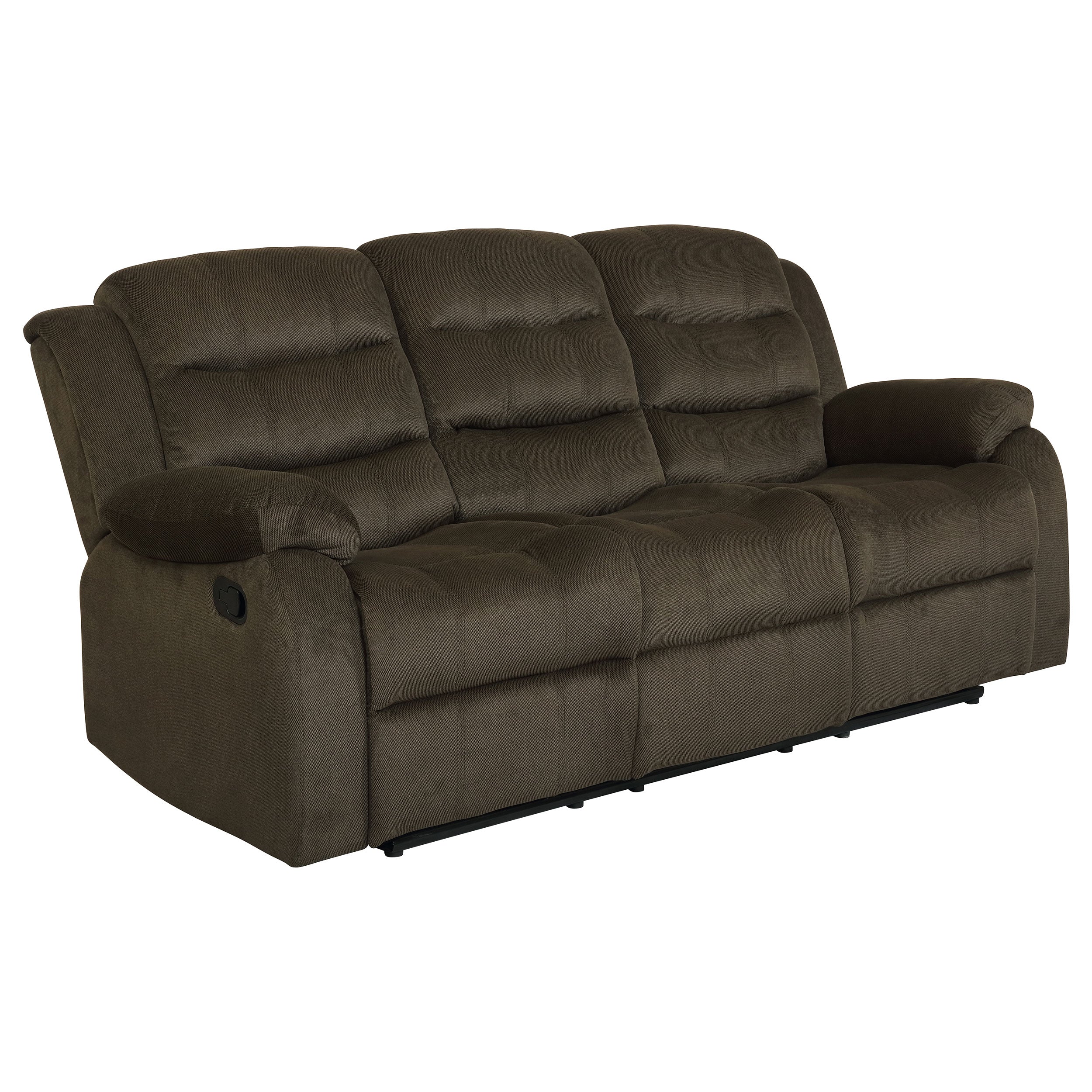 Orleans Furniture - Coaster - Rodman Upholstered Padded Arm Reclining Sofa Olive Brown - 601881