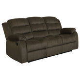 Orleans Furniture - Coaster - Rodman Upholstered Padded Arm Reclining Sofa Olive Brown - 601881