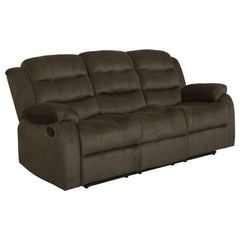 Orleans Furniture - Coaster - Rodman Upholstered Padded Arm Reclining Sofa Olive Brown - 601881