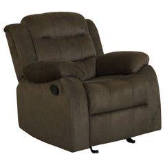 Orleans Furniture - Coaster - Rodman Upholstered Padded Arm Glider Recliner Olive Brown - 601883