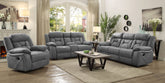Orleans Furniture - Coaster - Higgins 3-piece Upholstered Motion Reclining Sofa Set Grey - 602261-S3